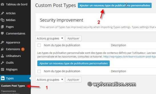 custom post types creer