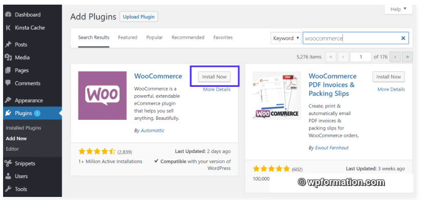 Installation de WooCommerce sur WordPress