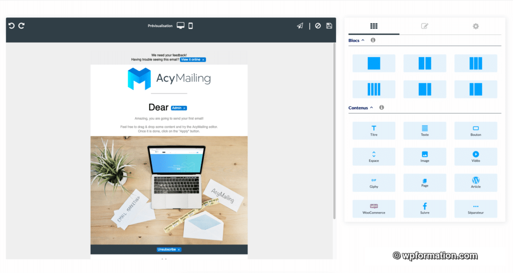 acymailing installation 3