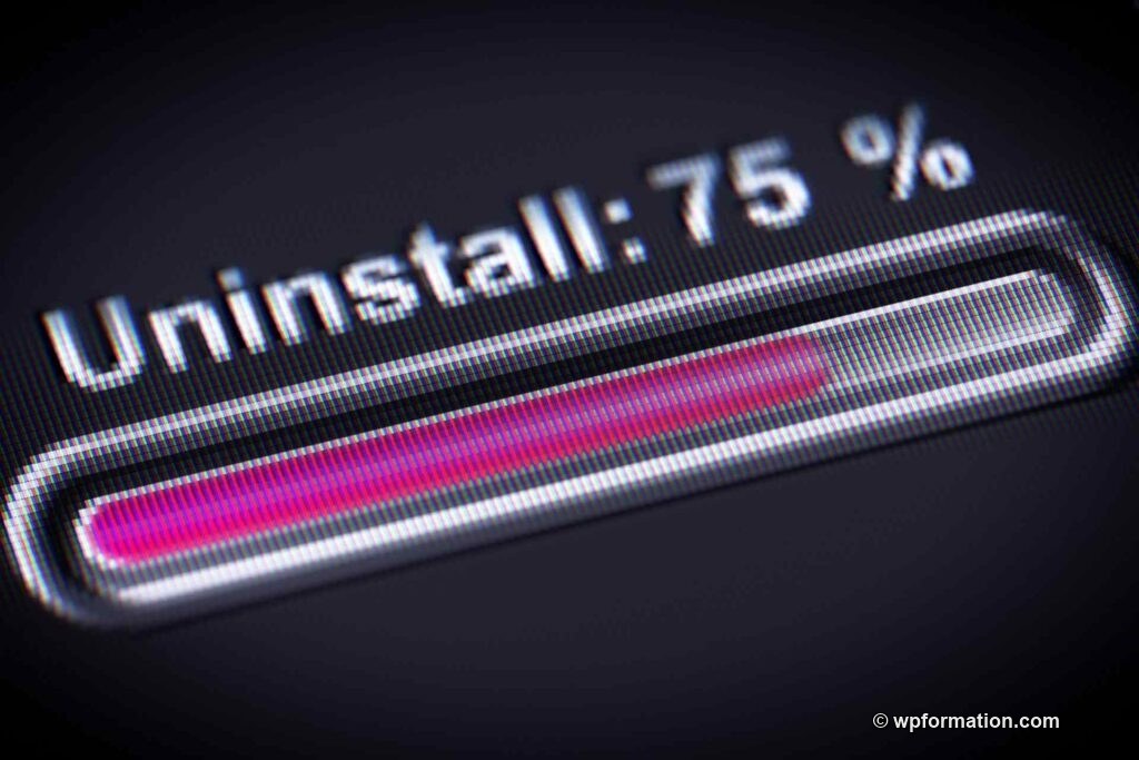 desinstaller plugin wordpress