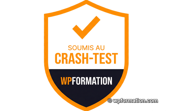 L'éditeur qui passe le crash test obtient son badge certifié WPFORMATION