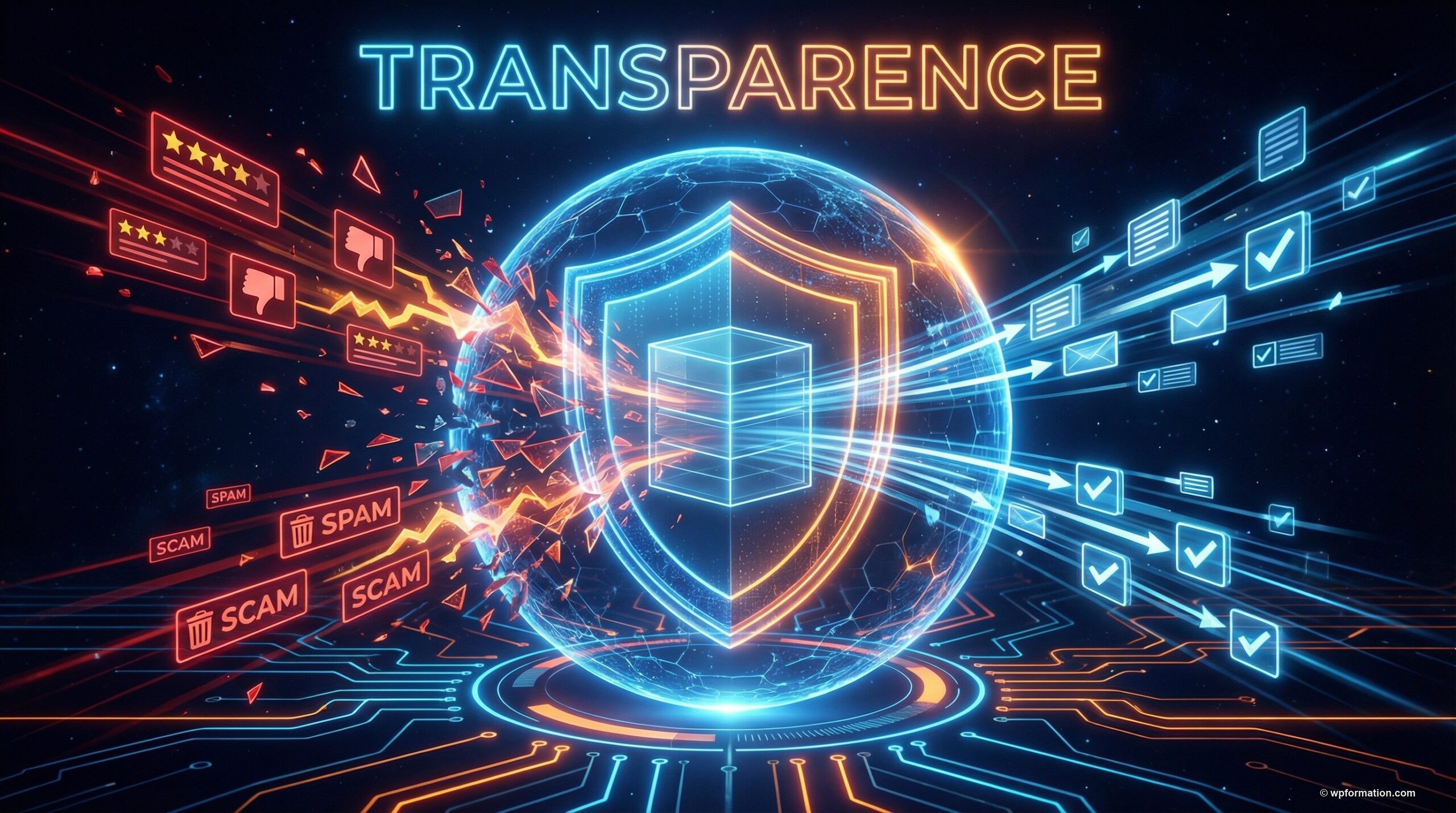 Transparence vs spam — Protocole Crash-Test WordPress