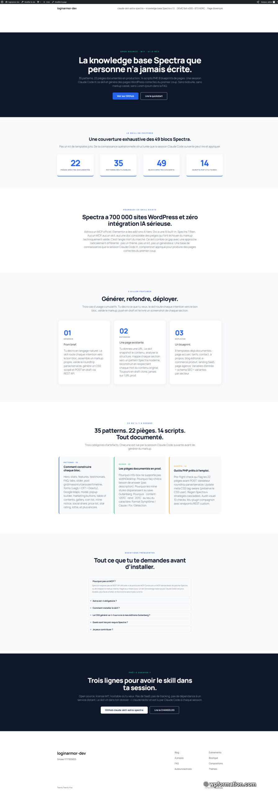 Page générée avec le skill spectra